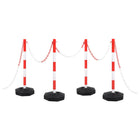 Kettingpalenset 4 stuks met 10 m kunststof ketting