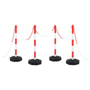 Kettingpalenset 4 stuks met 10 m kunststof ketting