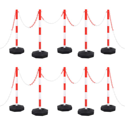Kettingpalenset Met Kunststof Ketting M 10 Rood