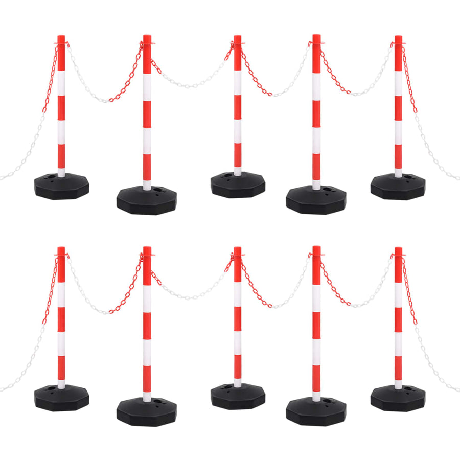 Kettingpalenset Met Kunststof Ketting M 10 Rood