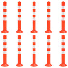 Verkeerspaal 75 cm PE rood reflecterend