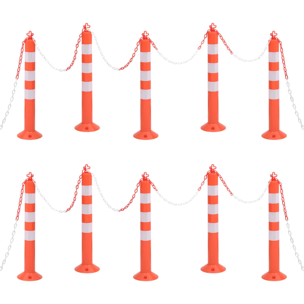 Verkeerspalen Met Ketting 75 Cm Pe 10