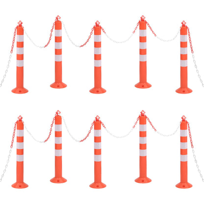 Verkeerspalen Met Ketting 75 Cm Pe 10