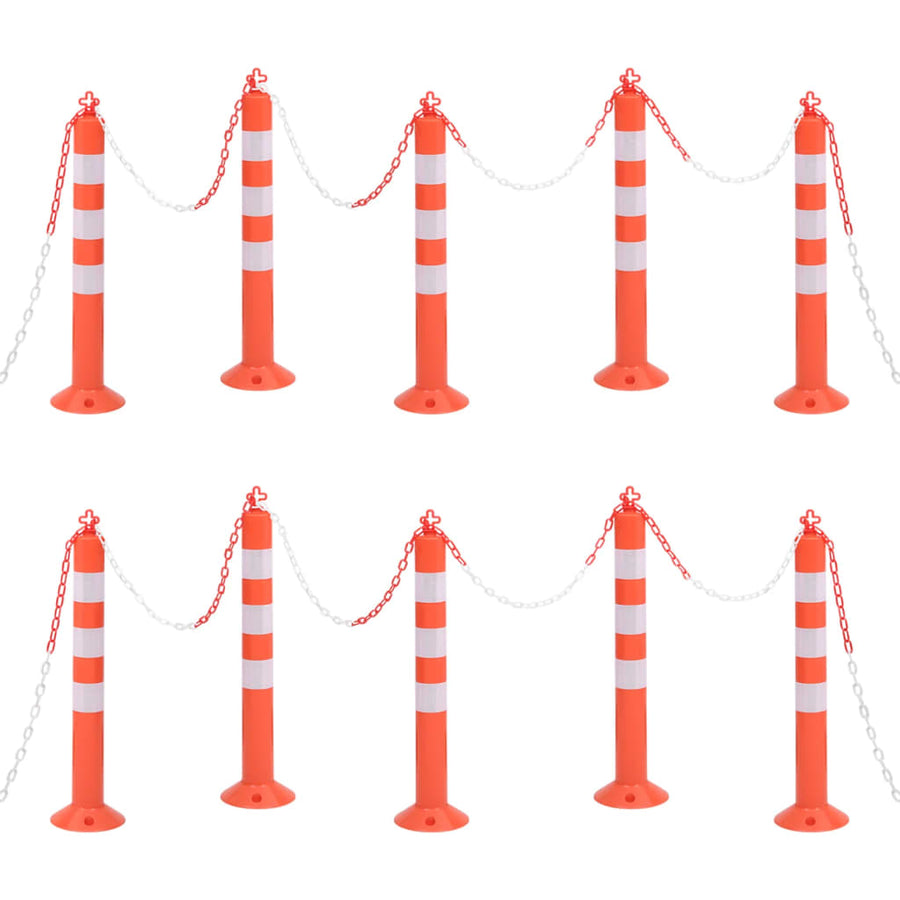Verkeerspalen Met Ketting 75 Cm Pe 10