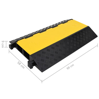 Kabelbeschermer Drempel Met 2 Tunnels 90 Cm Rubber 1 90 x 58 x 9 cm
