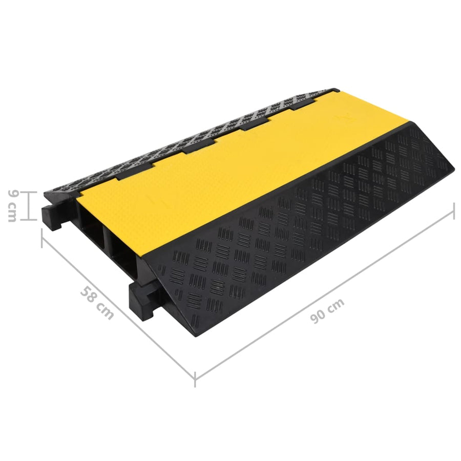Kabelbeschermer Drempel Met 2 Tunnels 90 Cm Rubber 1 90 x 58 x 9 cm