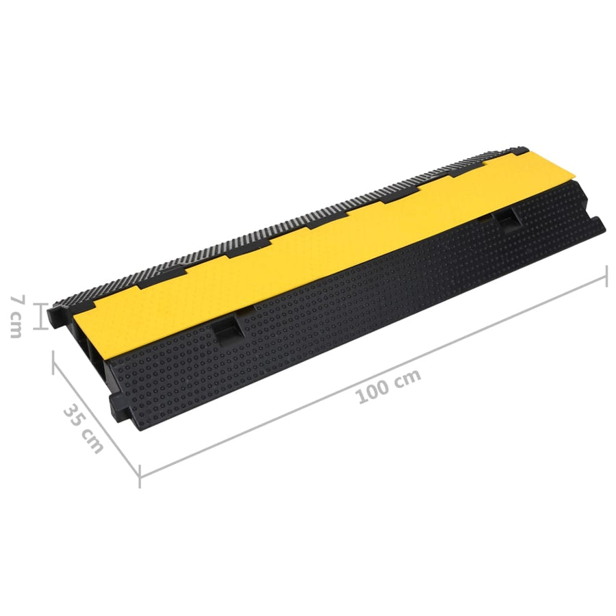 Kabelbeschermers Drempel Met Tunnels 100 Cm Rubber 2 100 x 35 x 7 cm