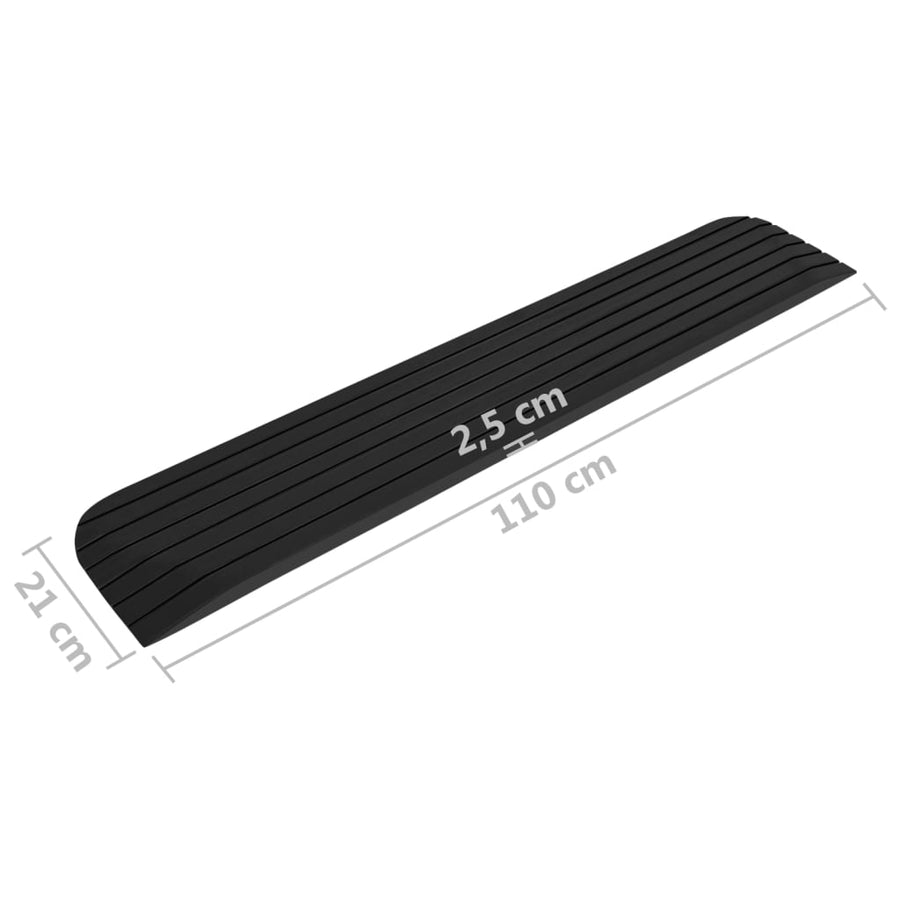 Drempelhulp Rubber 1 110 x 21 x 2,5 cm