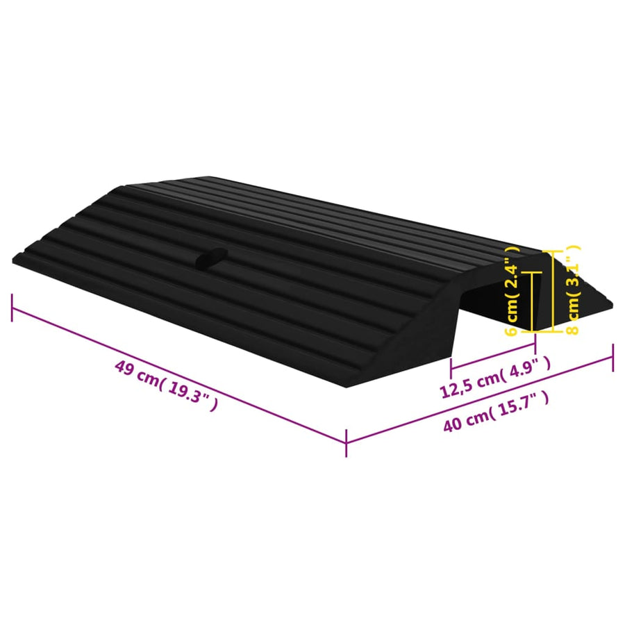 Drempelbrug Rubber 1 49 x 40 x 8 cm
