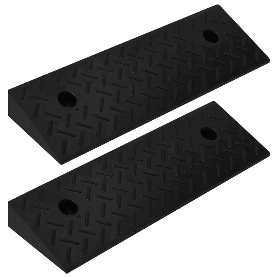 Oprijhulpen 2 St 50X7,5X5 Cm Rubber 50 x 17.5 x 5 cm