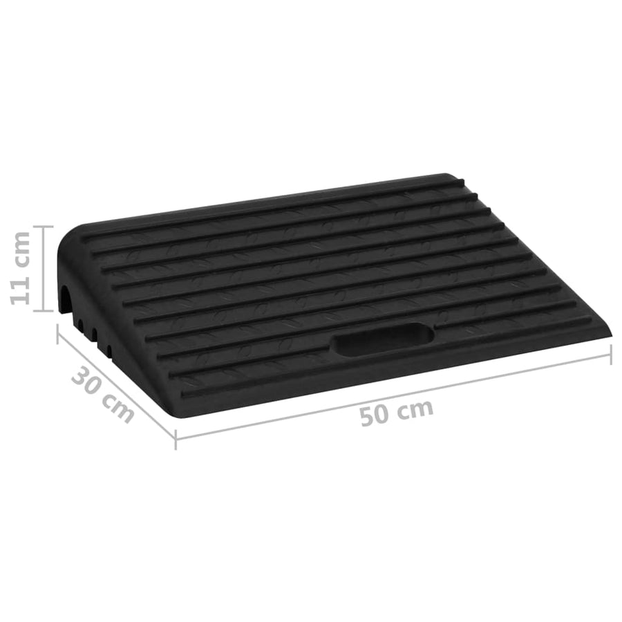 Oprijhulpen 2 St Rubber 50 x 30 x 11 cm