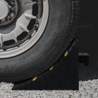 Wielblokken 2 stuks 29x16x19 cm rubber zwart geel