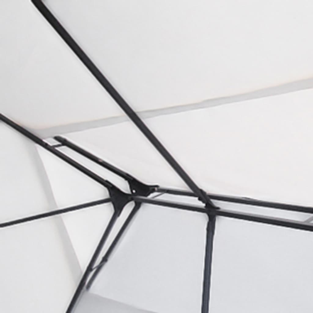 Prieel Met Led-Lichtslinger 3X4 M Wit
