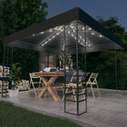 Garden Gazebo with LED Fairy Lights 3x3 m Anthracite