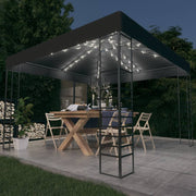 Tuinpaviljoen 3x3 m antraciet LED