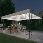 Prieel 400x300x270 cm wit met LED-lichtslinger