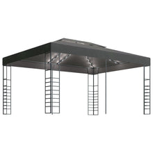 Prieel Met Led-Lichtslinger 3X4 M Kleurig Antraciet