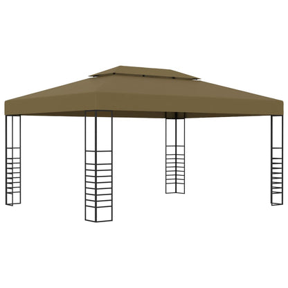 Prieel Met Led-Lichtslinger 3X4 M Taupe