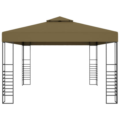 Prieel Met Led-Lichtslinger 3X4 M Taupe