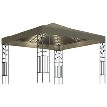 Prieel Met Led-Lichtslinger 3X3 M Taupe