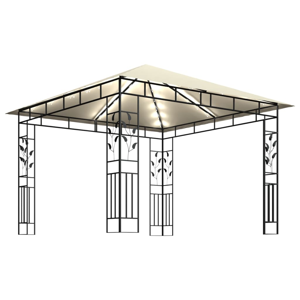 Prieel Met Klamboe Led-Lichtslinger 180 G/M² 3X3X2,73 M 3 x 3 x 2.73 m Crème