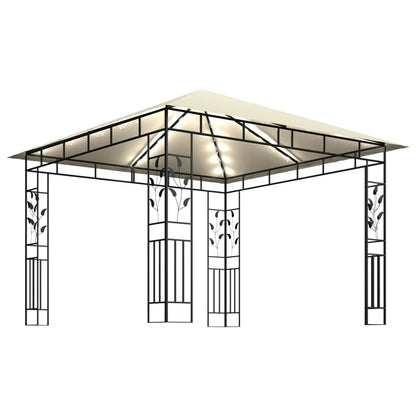Prieel Met Klamboe Led-Lichtslinger 180 G/M² 3X3X2,73 M 3 x 3 x 2.73 m Crème
