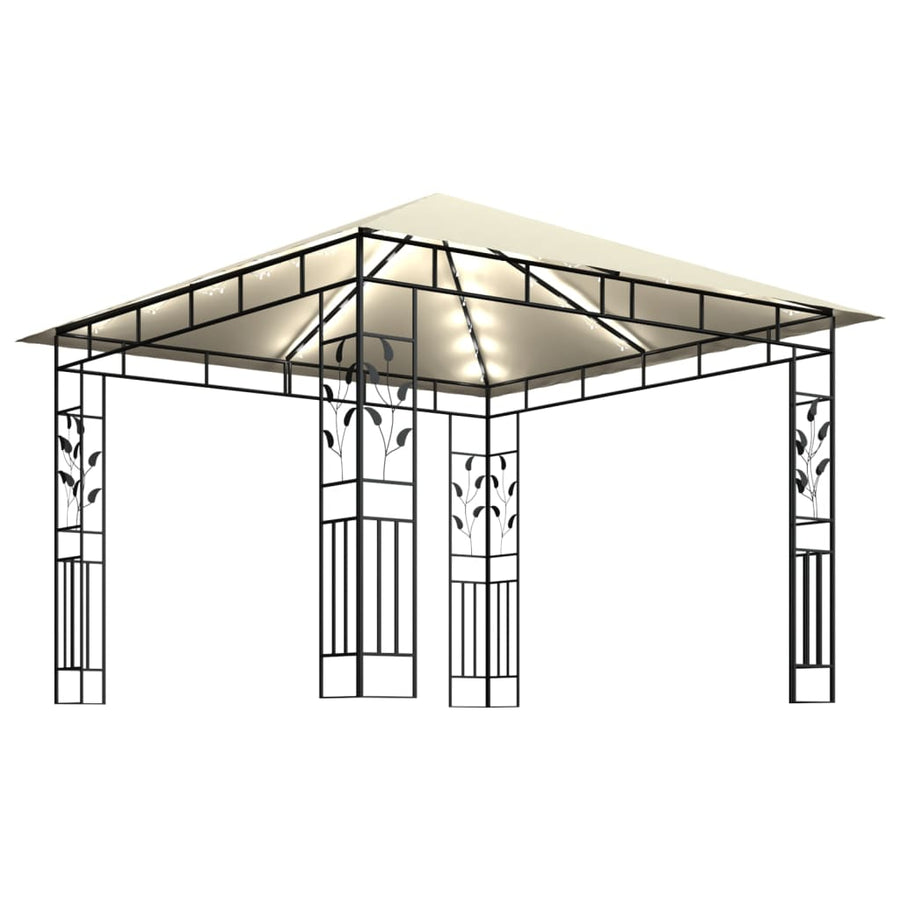 Prieel Met Klamboe Led-Lichtslinger 180 G/M² 3X3X2,73 M 3 x 3 x 2.73 m Crème