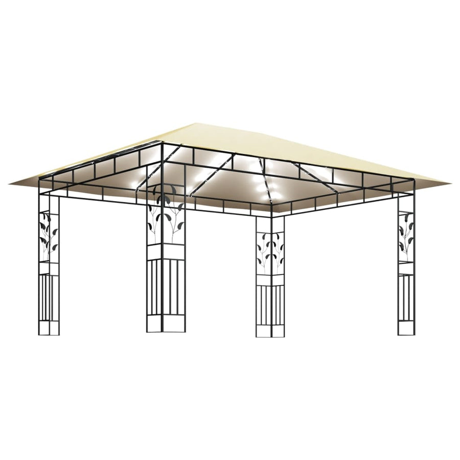 Prieel Met Klamboe Led-Lichtslinger 180 G/M² 4X3X2,73 M 4 x 3 x 2.73 m Crème