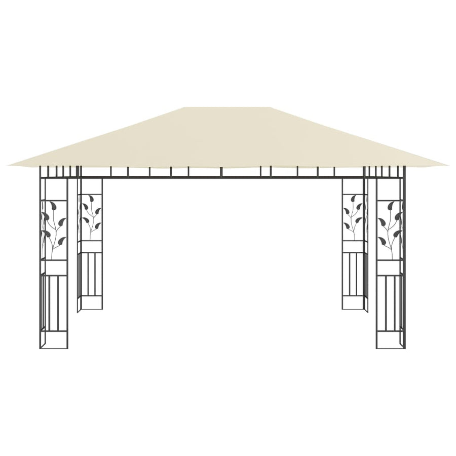 Prieel Met Klamboe Led-Lichtslinger 180 G/M² 4X3X2,73 M 4 x 3 x 2.73 m Crème