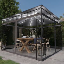 Prieel Met Klamboe Led-Lichtslinger 3X3X2,73 M Kleurig 3 x 3 x 2.73 m Antraciet