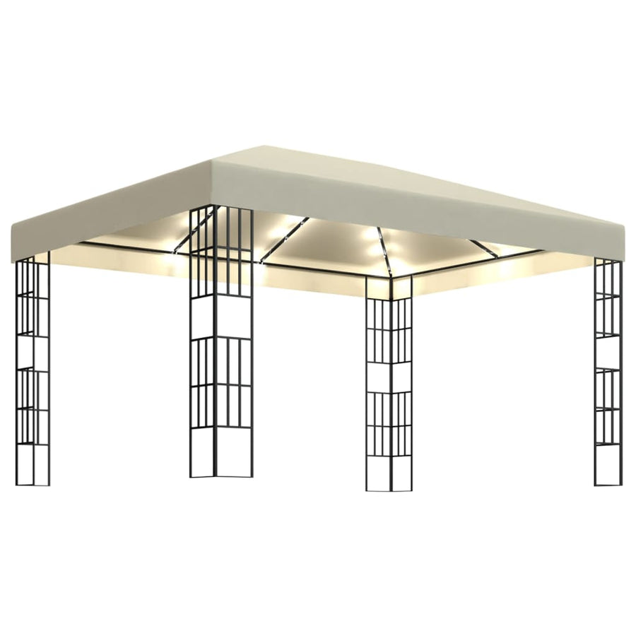 Prieel Met Led-Lichtslinger Kleurig 3 x 4 m