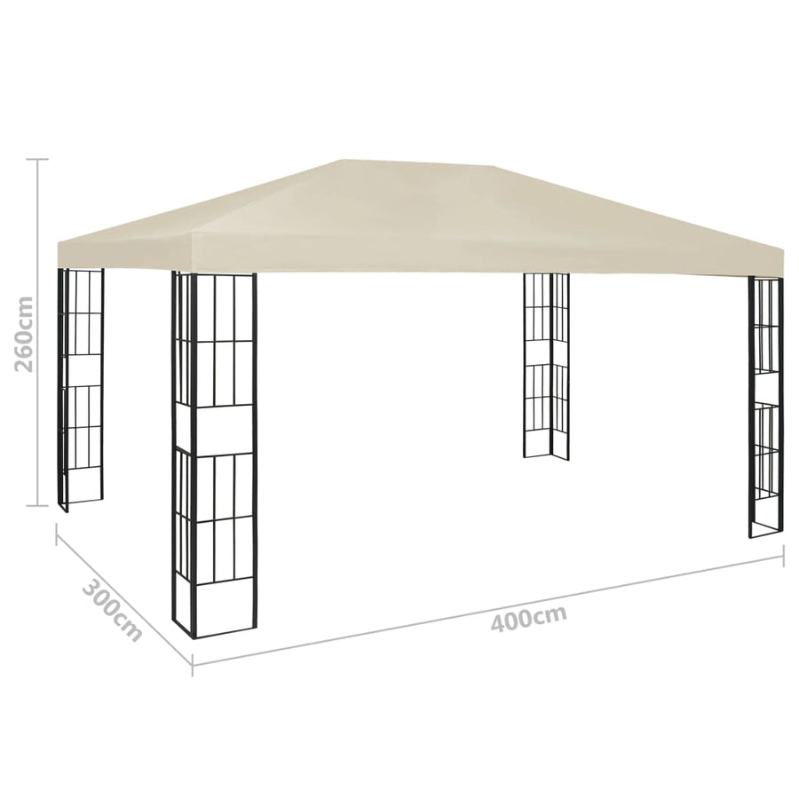 Prieel Met Led-Lichtslinger Kleurig 3 x 4 m