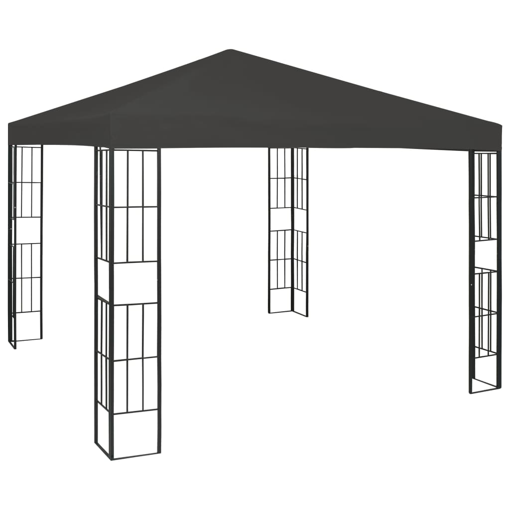 Prieel Met Led-Lichtslinger Kleurig 3 x 3 m