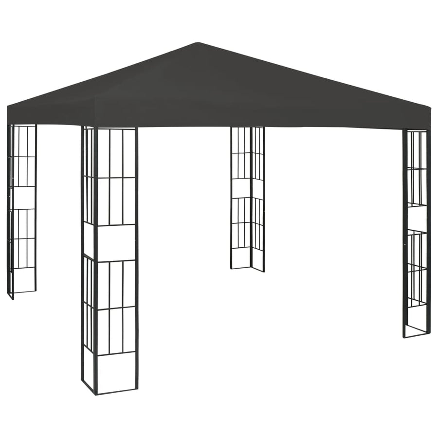 Prieel Met Led-Lichtslinger Kleurig 3 x 3 m