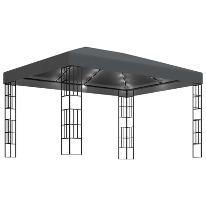 Prieel Met Led-Lichtslinger Kleurig 3 x 4 m