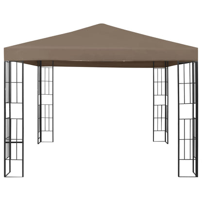 Prieel Met Led-Lichtslinger 3X3 M Taupe 3 x 3 m