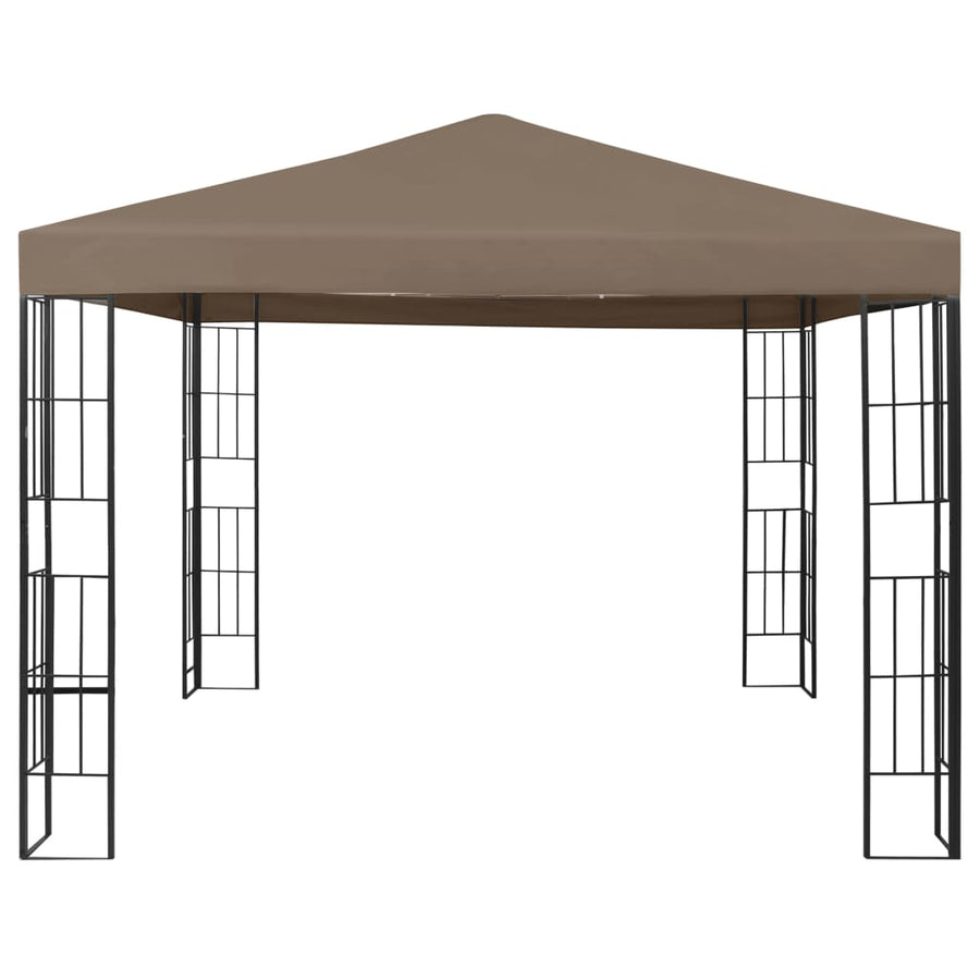 Prieel Met Led-Lichtslinger 3X3 M Taupe 3 x 3 m
