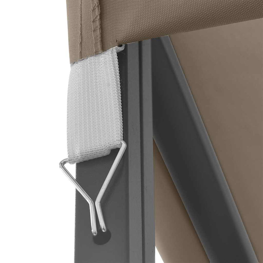 Prieel met LED-lichtslinger 4x3 m taupe