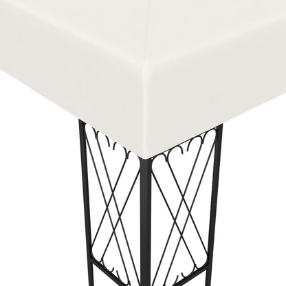 Prieel Met Led-Lichtslinger Stof Kleurig 3 x 3 m Crème