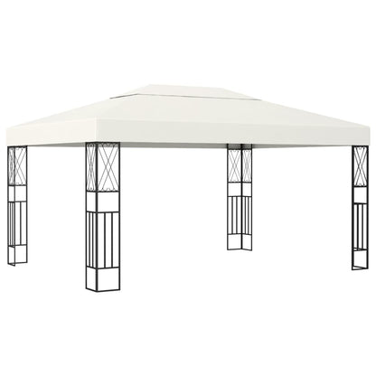 Prieel Met Led-Lichtslinger Stof Kleurig 3 x 4 m