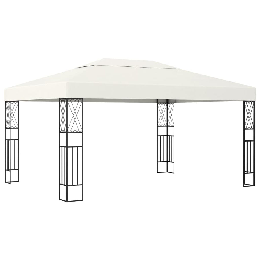 Prieel Met Led-Lichtslinger Stof Kleurig 3 x 4 m