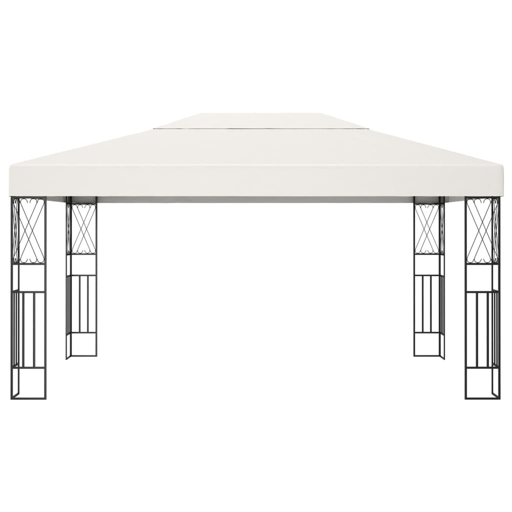 Prieel Met Led-Lichtslinger Stof Kleurig 3 x 4 m