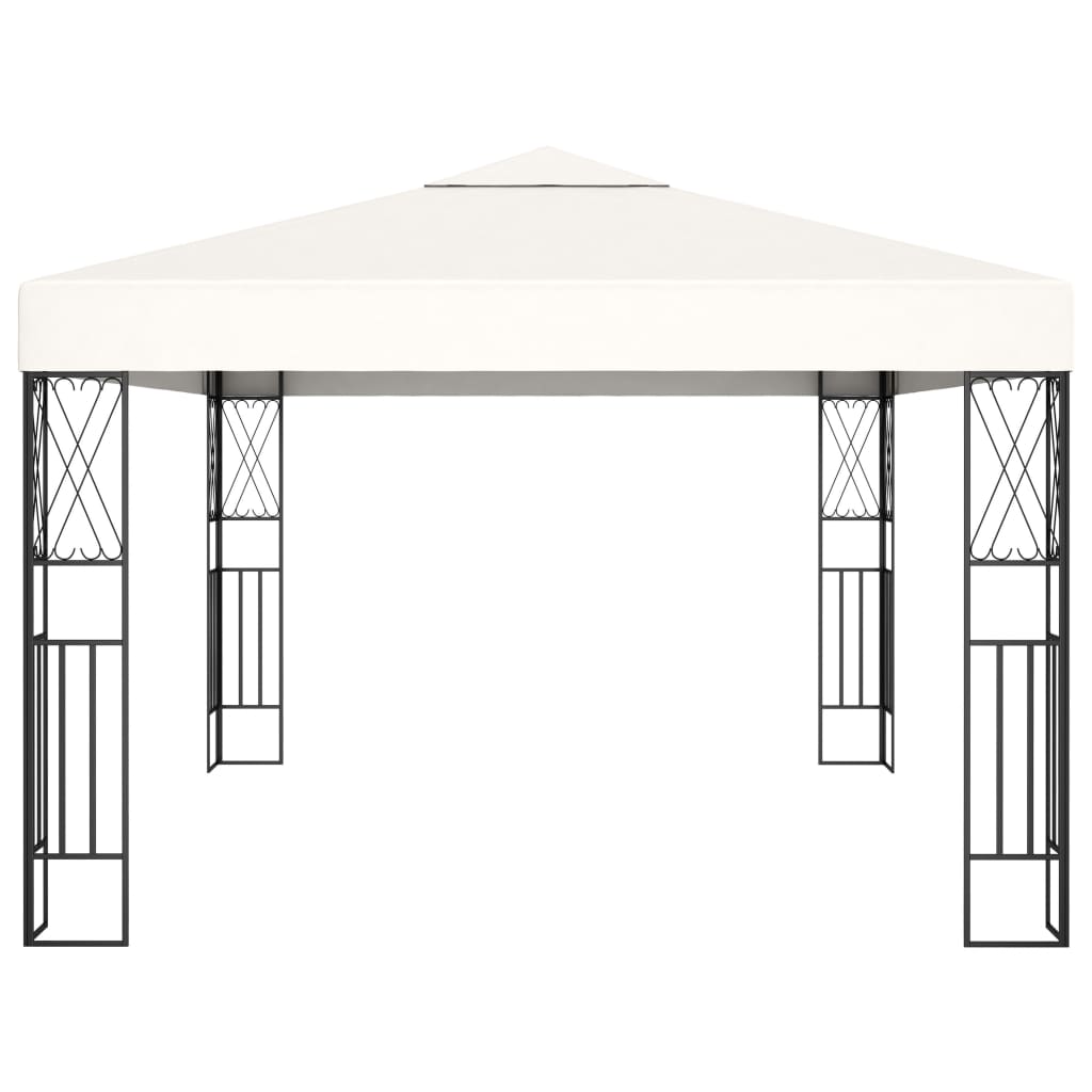 Prieel Met Led-Lichtslinger Stof Kleurig 3 x 4 m