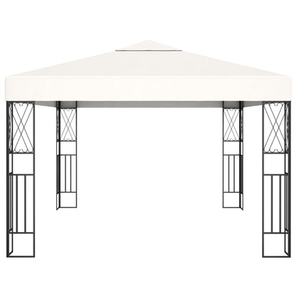 Prieel Met Led-Lichtslinger Stof Kleurig 3 x 4 m
