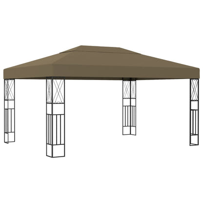 Prieel Met Led-Lichtslinger Stof 3 x 4 m