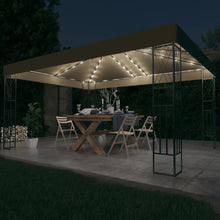 Prieel Met Led-Lichtslinger Stof 3 x 4 m