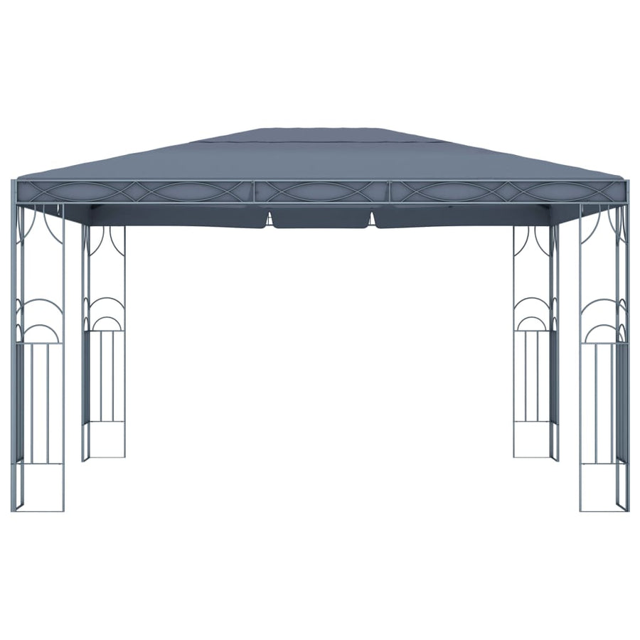 Prieel Met Led-Lichtslinger Kleurig 400 x 300 cm Antraciet