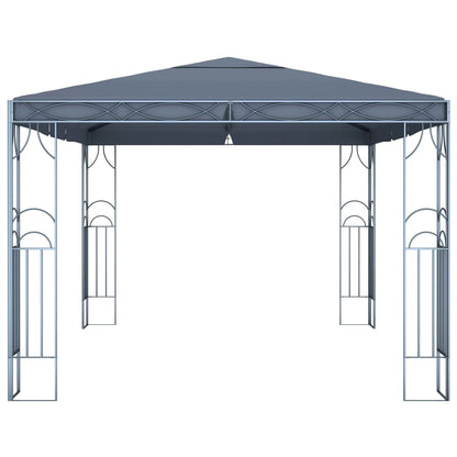 Prieel Met Led-Lichtslinger Kleurig 400 x 300 cm Antraciet