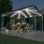 Pergola with LED light string 400x300 cm anthracite