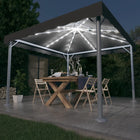 Prieel 300x300 cm aluminium antraciet met LED